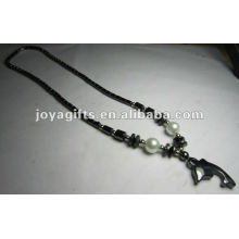 Magnetic Hematite Dolphin beaded Necklace